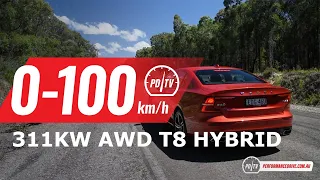 2020 Volvo S60 T8 hybrid 0-100km/h & engine sound