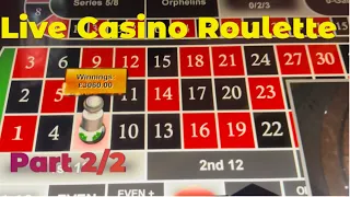 Casino Roulette Part 2/2:  £10,000 in, Live wheel action on an electronic terminal * Big Bets *