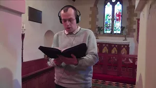 Organist Rob Charles Singing at St Madocs Church Llanmadoc Gower Peninsula