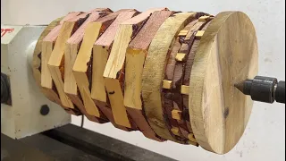 Amazing Woodturning Crazy - Monumental Art Masterpieces Was Crafted By Craftsmen On Wood Lathe