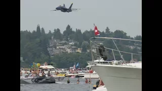 Blue Angels 4K Seattle Seafair 2017 Sneak Pass & Delta