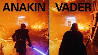 Anakin Skywalker vs Darth Vader Animation Comparison