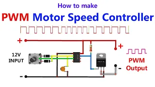 How to make Pulse Width Modulation (PWM) Motor Speed Controller using NE555 & IRFZ44N