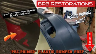 Pre-primed aftermarket plastic bumper prep for paint no peeling no flaking make your paint stick