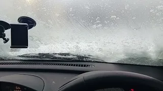 SNOW WINDSCREEN WIPERS ASMR INSIDE CAR. Vlog. SNOWING.