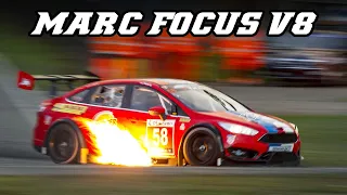 MARC Ford Focus V8  - HUGE flames at Zolder 2018