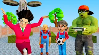 Scary Teacher 3D - NickHulk and Tani Troll Football MissT Funny Family