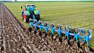 Ploughing on Dutch clay soil w/ FENDT 1050 & 9 furrow Lemken Diamant 16 | KMWP Farms