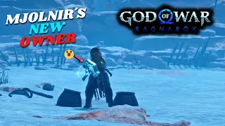 THRUD Gets Her Father Thor Hammer SECRET ENDING 😱😨 - God of War Ragnarok #thor #kratos