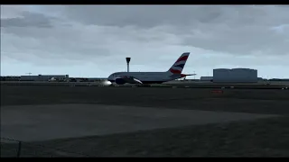 FSX - British Airways A380 Landing at Heathrow from Miami