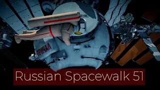 COSMONAUTS CONDUCT RUSSIAN SPACEWALK OUTSIDE SPACE STATION