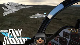 F14-B in VR over Roswell UFO Crash Site - Microsoft Flight Simulator