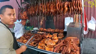 Amazing Street Food Phnom Penh, Meat Grilled & Tasty - Roasted Duck, Pork, Chicken& More