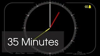 35 Minutes - Analog Clock Timer & Alarm - 1080p - Countdown