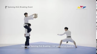 Horizontal Spinning Kick Breaking - 540° Spinning Kick Breaking