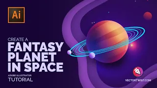 Create a 3D Planet in Space / Illustrator Tutorial