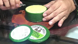 Removing the wax from a Truckle Bros cheese 😉