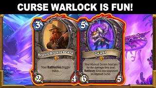 HOW STRONG IS Curse Warlock With Brann? Super Fun Deck From Voyage to the Sunken City | Hearthstone