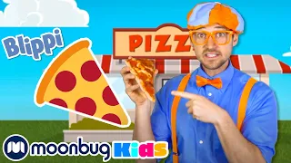 Pizza Song And More Blippi Videos | Kids Cartoons & Nursery Rhymes | Moonbug Kids
