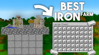 Best IRON Farm in Minecraft bedrock Tutorial 1.20! (MCPE/Xbox/PS4/Nintendo Switch/Windows10)