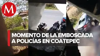 Emiten video de emboscada a policías en Coatepec Harinas, en Edomex