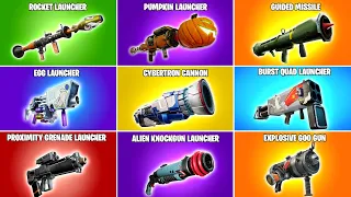 Evolution of All Fortnite Explosive Weapons (Chapter 1 Season 1 - Chapter 4 Season 3)