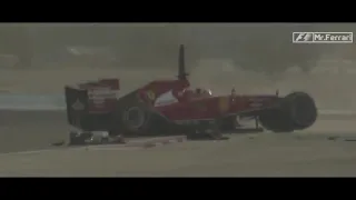 Bahrain 2014 Test Day 4 Kimi Räikkönen Big Crash 💥