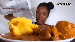 ASMR FUFU & PALMNUT SOUP MUKBANG |banga soup | African Food Mukbang | Soft Swallowing Eating Sounds