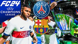 PSG vs FC BARCELONA | FC 24 PS5 Realistic Gameplay & Graphics MOD Ultimate Difficulty Career