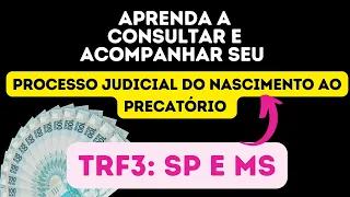 COMO CONSULTAR SEU PROCESSO DO INICIO ATÉ O PRECATÓRIO DO TRF3: SÃO PAULO E MATO GROSSO DO SUL