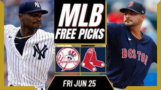 Free MLB Picks Today | Yankees vs Red Sox (6/25/21) MLB Best Bets and Predictions