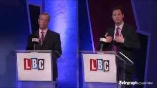 Highlights: Nick Clegg and Nigel Farage debate the EU