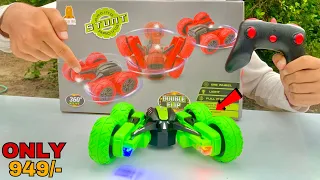 360° Rotating Stunt RC Car with Double-Sided Driving & Lights(Green) Unboxing&Testing​@MKRModified