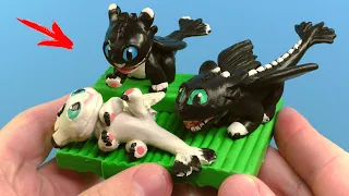 Making Toothless BABY DRAGONS with Clay | How to Train Your Dragon 3