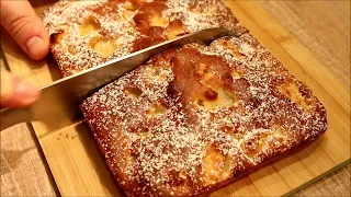 Der schnellste und einfachste Apfelkuchen aller Zeiten. In 10 Minuten im Ofen. Sensationell lecker!