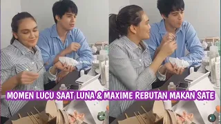 Momen Lucu Luna Maya Dan Maxime Bouttier Rebutan Saat Makan Sate