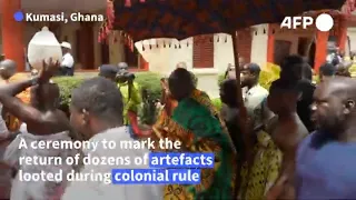 Ghana's Asante king displays return of looted treasures