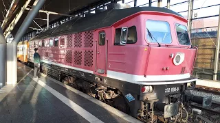 BR 232 690-8 mit Städteexpress Zug Sonderfahrt von Erfurt nach Berlin am 22.4.2023