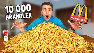 SNĚDLI JSME 10,000 HRANOLEK Z McDonalds! 😍😱 **obrovská chyba**