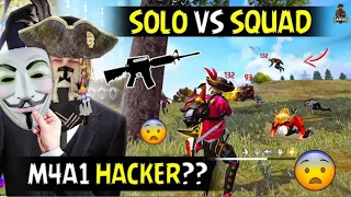 MY BEST M4A1 HACKER LEVEL SOLO VS🔥 SQUAD GAMEPLAY | GARENA FREE FIRE Mind Game 99% Headshot Rate 1 S
