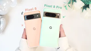 Google Pixel 8 VS Pixel 8 PRO 📱 unboxing 📦 camera comparison 📸