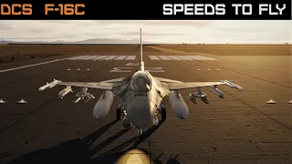 DCS F-16C Speeds to fly: T/O, Climb, Cruise, Corner, TAS vs. CAS