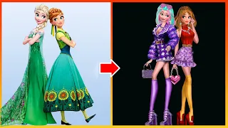 Frozen: Elsa Anna Glow Up - Frozen Disney Princesses Glow Up Art