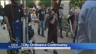 Protesters Rally Against Sacramento City Council's Picketing Ordinance