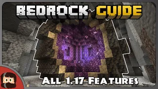 FINDING ALL 1.17 FEATURES IN SURVIVAL | Bedrock Guide S1 EP55 | Minecraft Caves and Cliffs Update