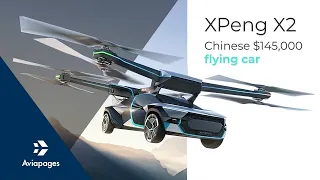 Chinese Xpeng Flying Car. China Drone Car. China Flying Car Test