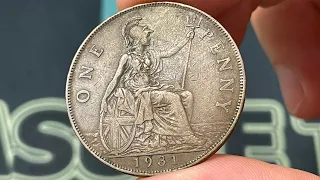 1931 United Kingdom 1 Penny Coin • Values, Information, Mintage, History, and More