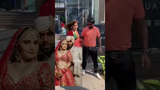 Newlyweds couples Aarti Singh & deepak Chauhan's first public appearance after wedding 😍🥰#shorts