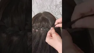 3 Strand Waterfall Braid Step by Step. Hair tutorial by Braid for Everyday #shorts