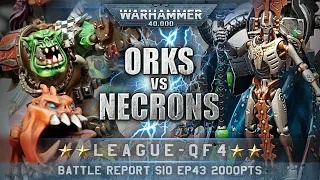 Orks vs Necrons Warhammer 40K Battle Report 9th Edition 2000pts S10EP43 KING SLAYER!